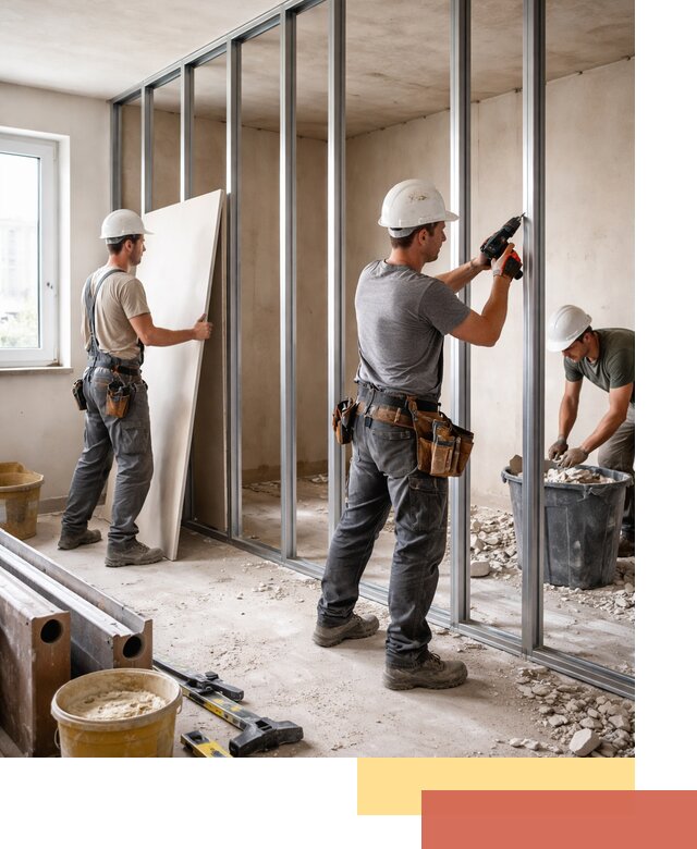 Перенос гипсокартонной перегородки в Михайловке профессионально и быстро