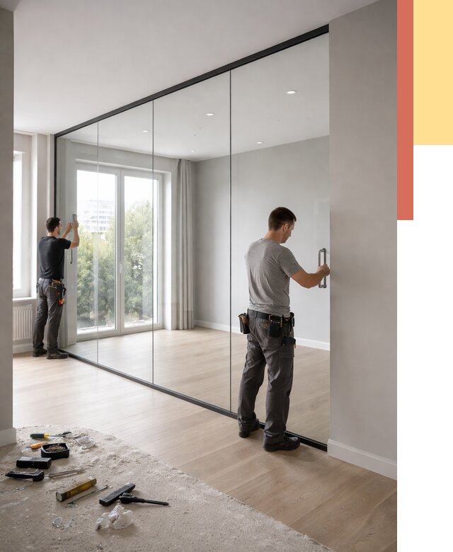 Изготовление стеклянных перегородок в Михайловке от 12556 руб. под ключ | ОТДЕЛОЧНИК-Мхл