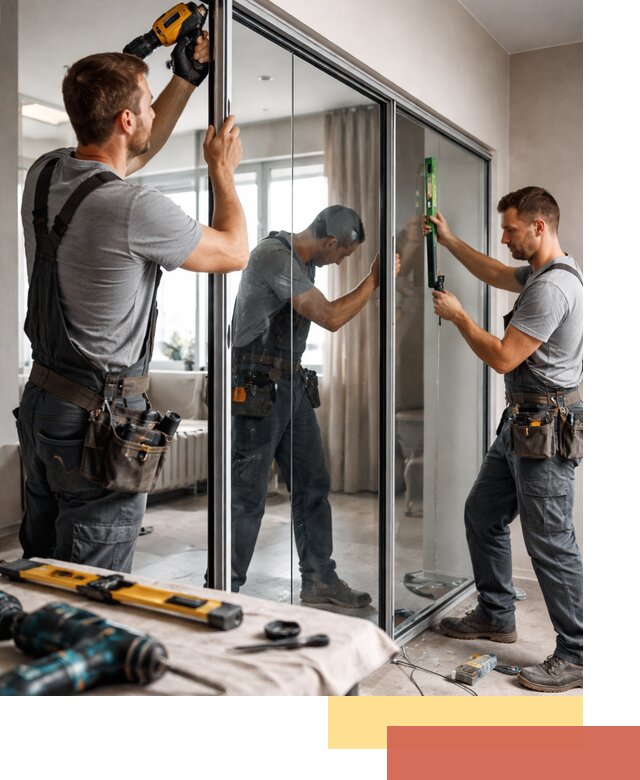 Каркасные стеклянные перегородки под ключ в Михайловке