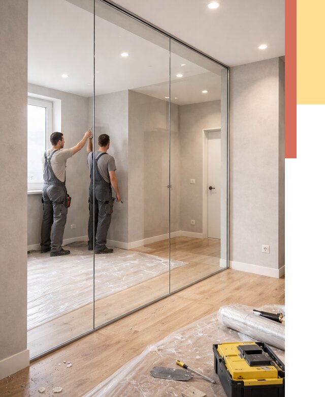 Безрамные стеклянные перегородки в Михайловке — монтаж от 9659 руб. | ОТДЕЛОЧНИК-Мхл