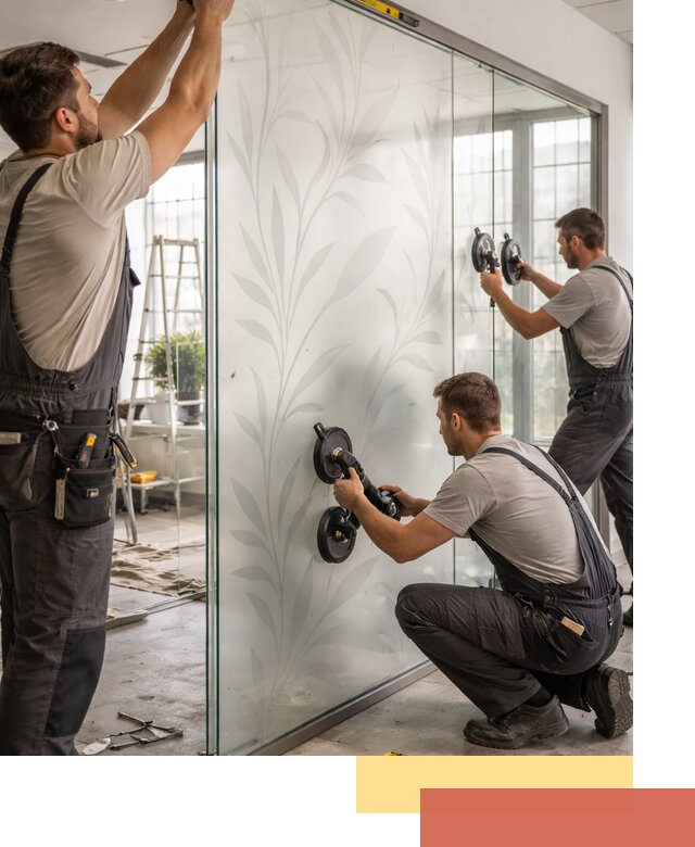 Стеклянные перегородки с рисунком на заказ в Михайловке