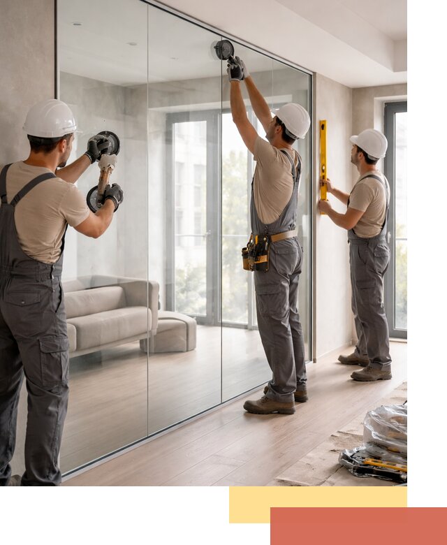 Перегородки из закаленного стекла в Михайловке для офисов и квартир