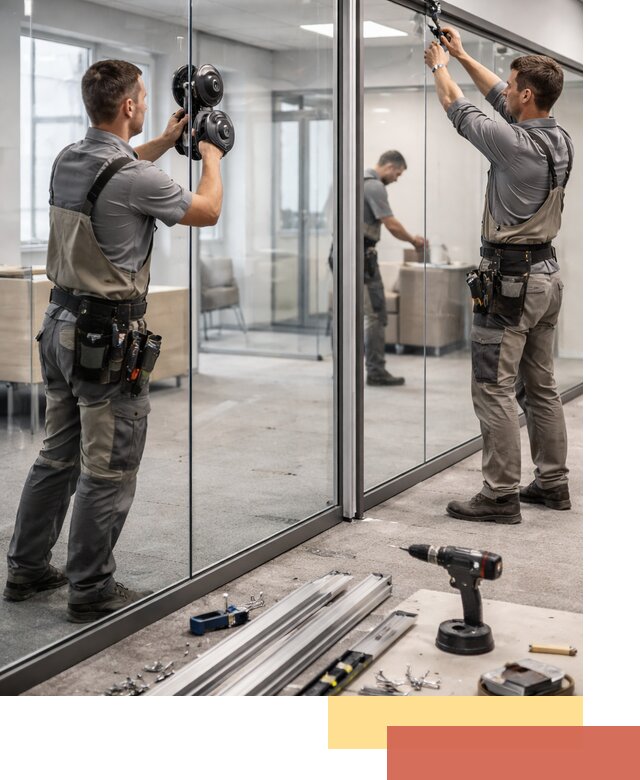 Стеклянные офисные перегородки под ключ в Михайловке