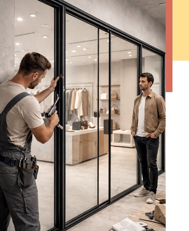 Стеклянные перегородки для магазинов в Михайловке от 8337 руб. под ключ | ОТДЕЛОЧНИК-Мхл