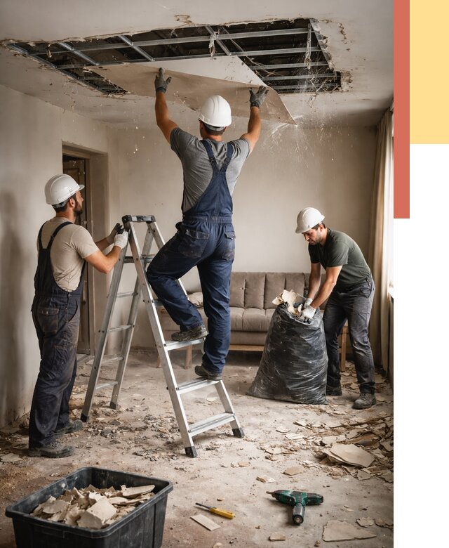 Демонтаж гипсокартонного потолка в Михайловке от 427 руб. за м2 — ОТДЕЛОЧНИК-Мхл