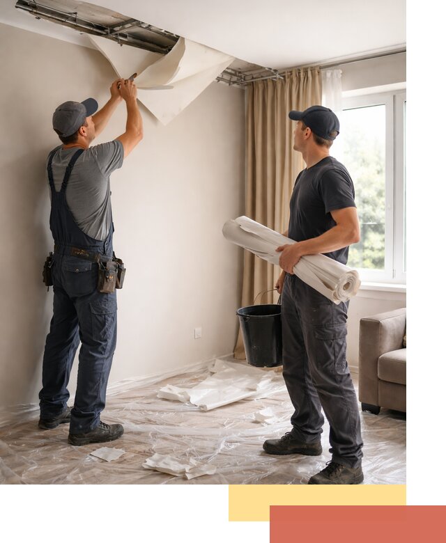 Демонтаж натяжного потолка в Михайловке быстро и аккуратно