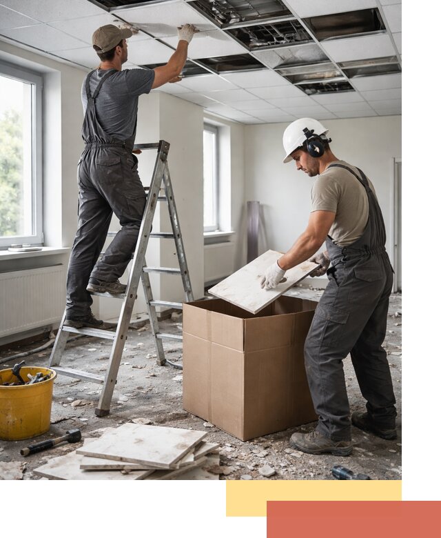 Демонтаж потолочной плитки в Михайловке быстро и аккуратно