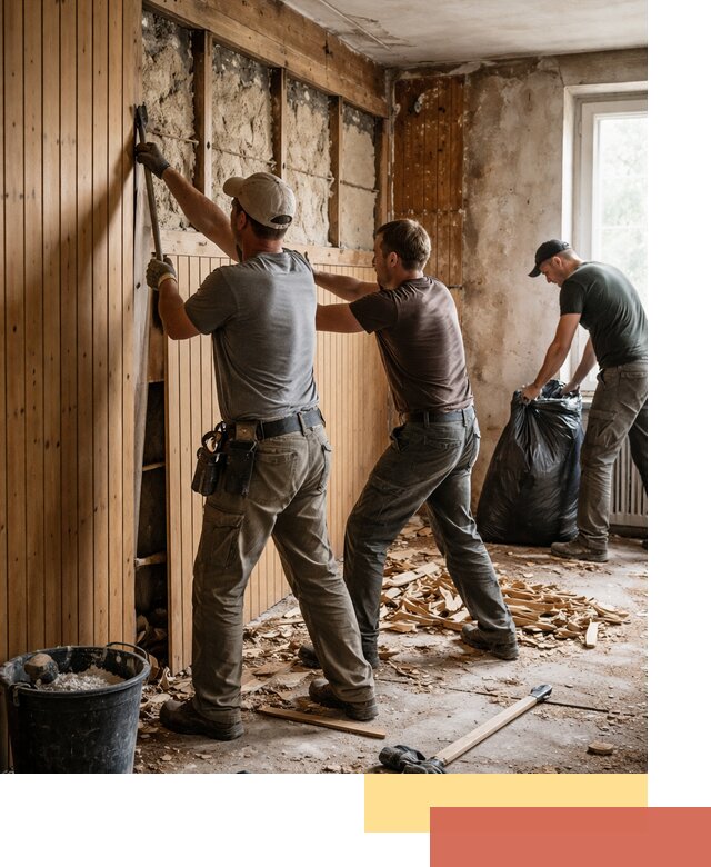 Демонтаж вагонки и вывоз материалов в Михайловке