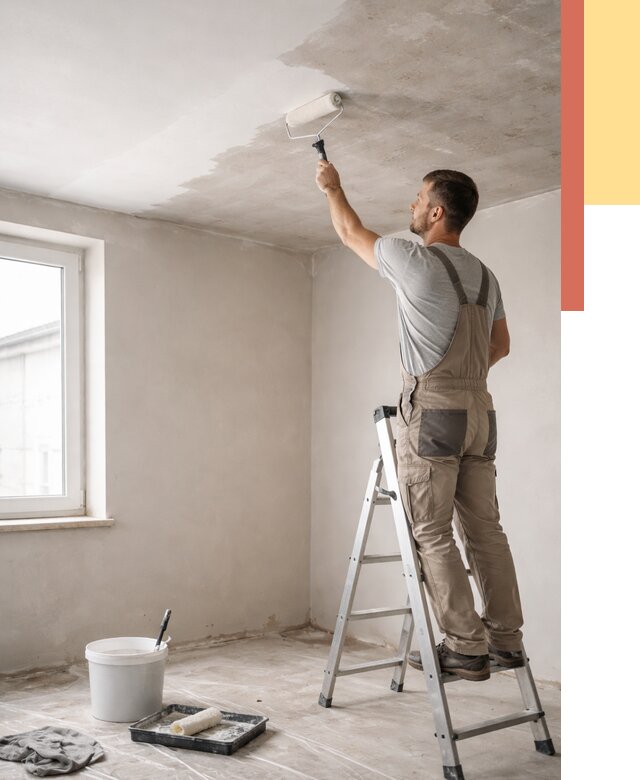 Грунтовка потолка в Михайловке от 2542 руб. — быстро и недорого | ОТДЕЛОЧНИК-Мхл