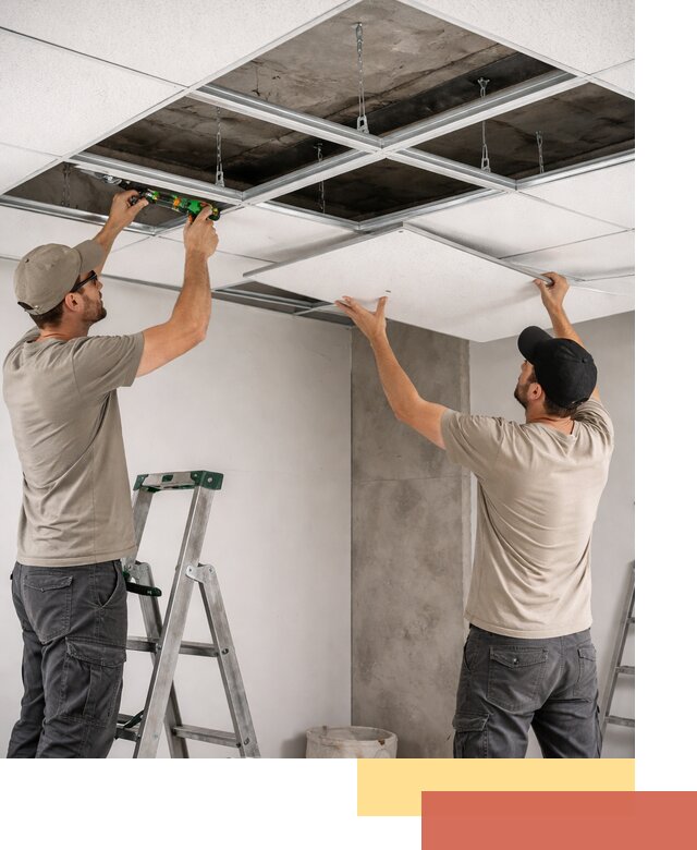 Монтаж потолка Армстронг под ключ в Михайловке