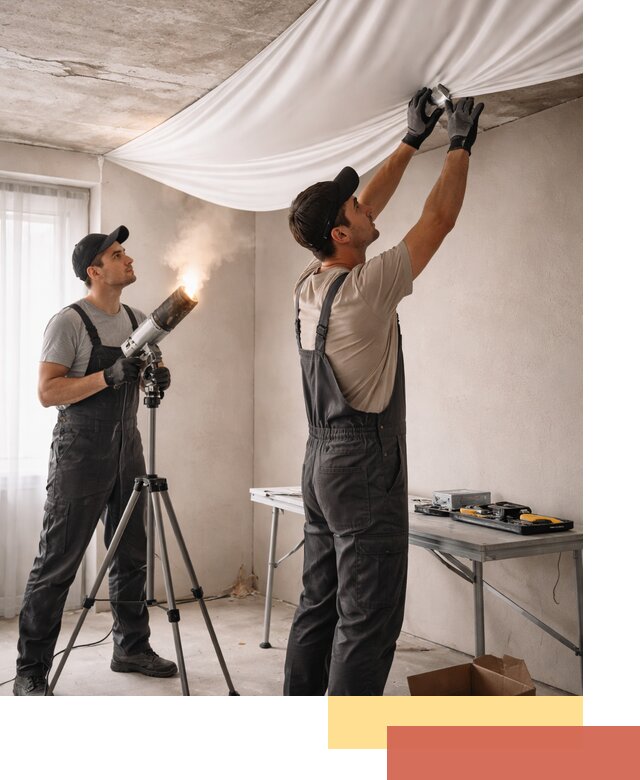 Установка натяжного потолка под ключ в Михайловке