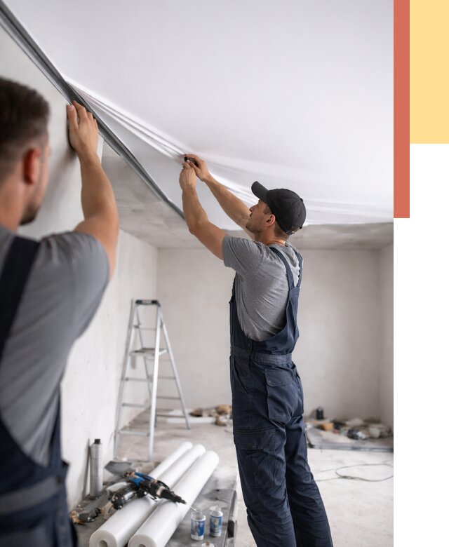 Монтаж матового натяжного потолка в Михайловке от 4575 руб./м² — быстро и недорого | ОТДЕЛОЧНИК-Мхл