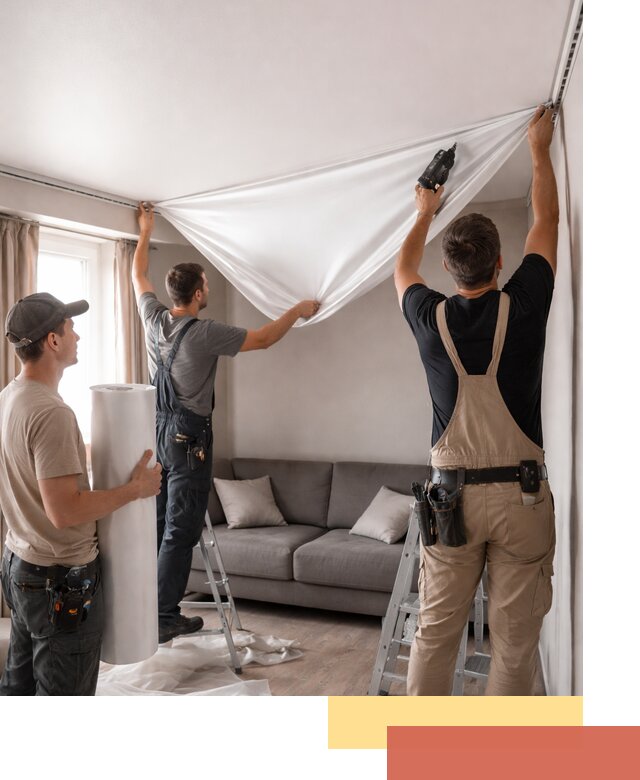 Монтаж сатинового натяжного потолка в Михайловке качественно и быстро