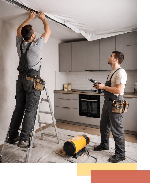 Монтаж натяжного потолка на кухне в Михайловке