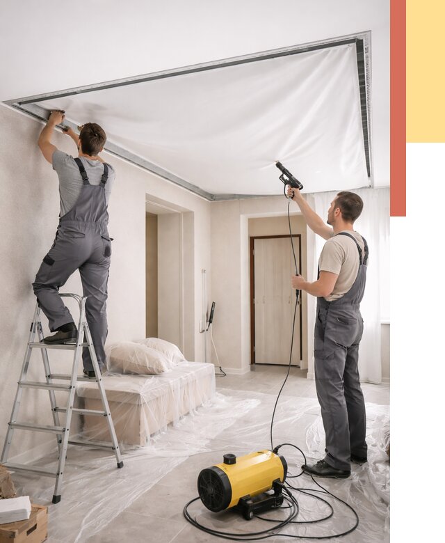 Монтаж натяжного потолка в прихожей в Михайловке от 2694 руб. под ключ | ОТДЕЛОЧНИК-Мхл