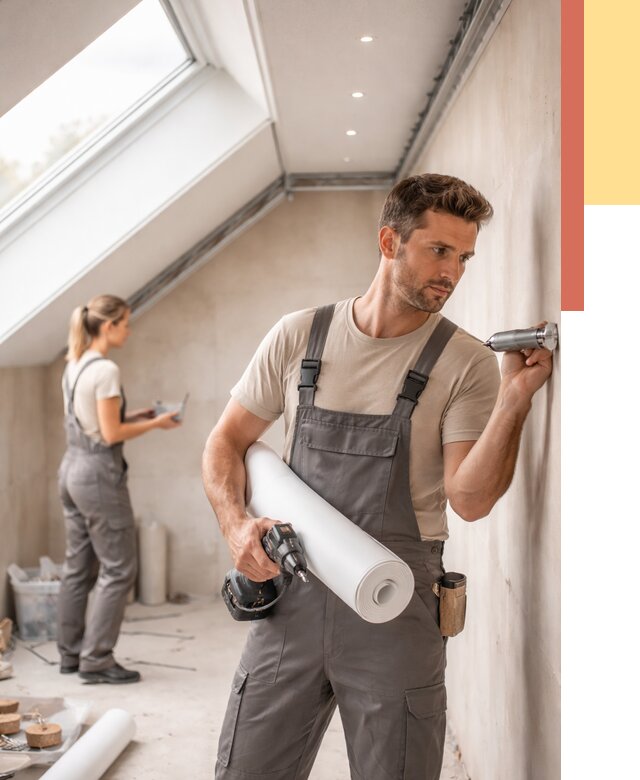 Монтаж натяжного потолка на мансарде в Михайловке от 3558 руб. | ОТДЕЛОЧНИК-Мхл