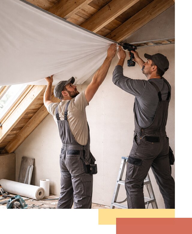 Монтаж натяжного потолка в мансарде в Михайловке