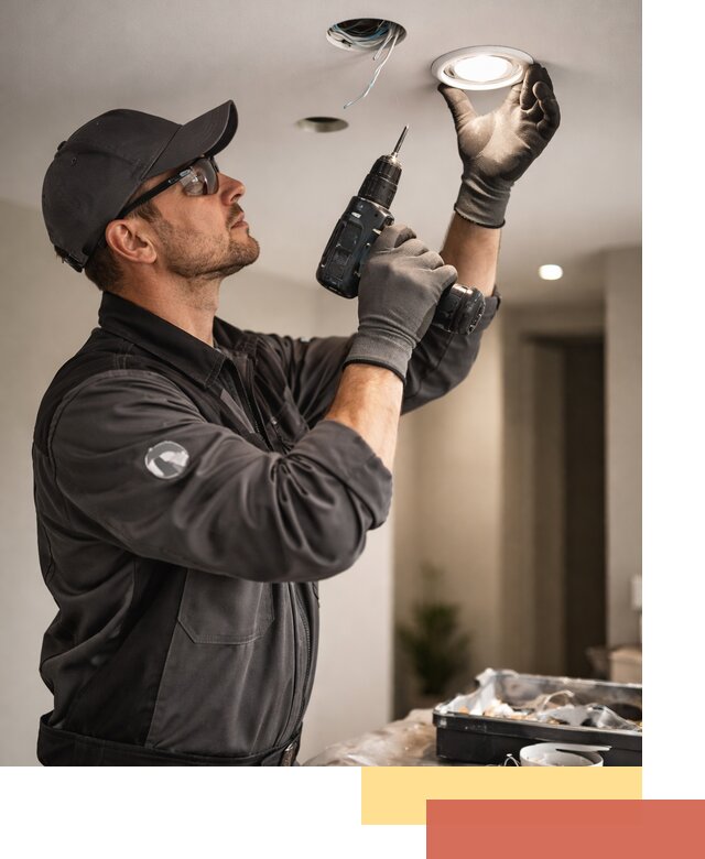 Установка точечных светильников в натяжной потолок в Михайловке