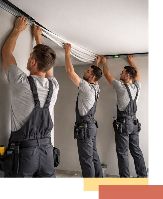 Теневые натяжные потолки в Михайловке: монтаж и отделка быстро и качественно