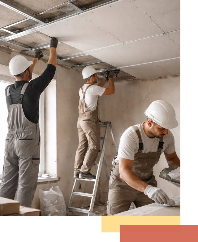 Одноуровневый потолок из гипсокартона в Михайловке — монтаж и отделка