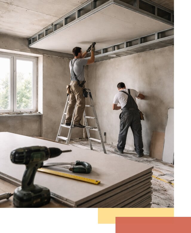 Двухуровневый потолок из гипсокартона в Михайловке