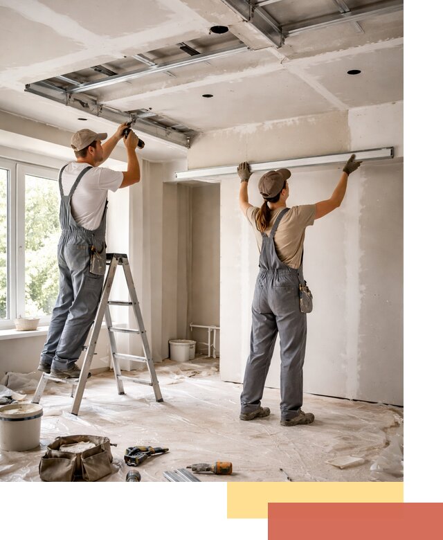 Монтаж многоуровневого потолка из гипсокартона в Михайловке