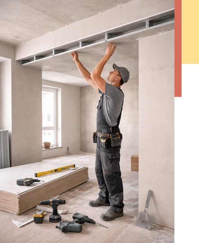 Потолок из гипсокартона с нишей в Михайловке от 1271 руб. под ключ | ОТДЕЛОЧНИК-Мхл