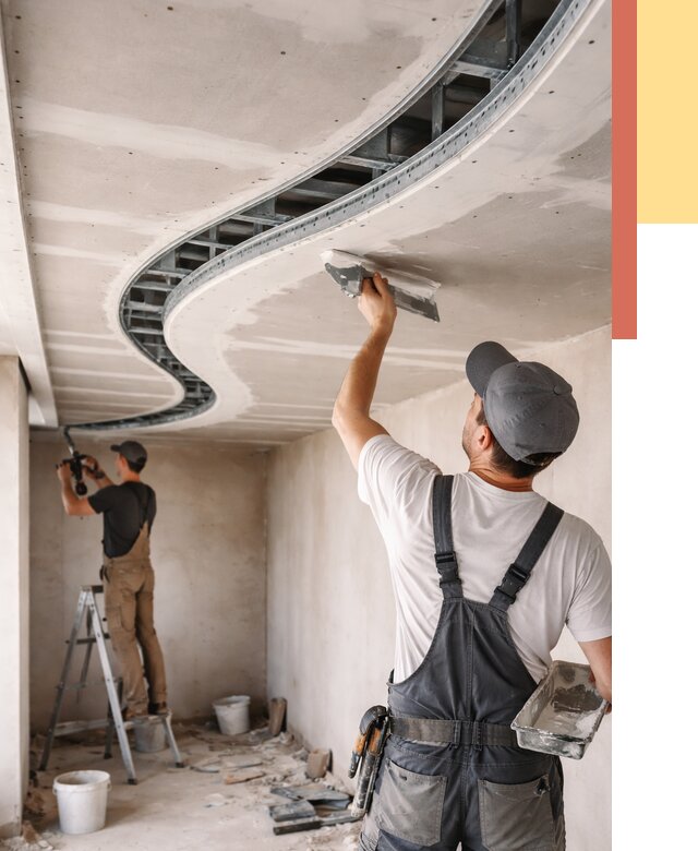 Криволинейный потолок из гипсокартона в Михайловке от 2135 руб./м2 | ОТДЕЛОЧНИК-Мхл