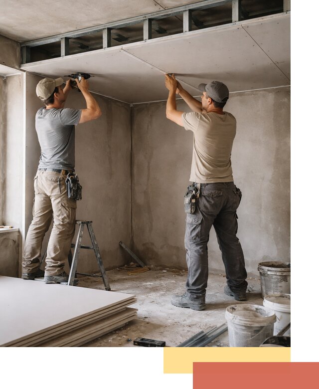 Короб из гипсокартона на потолке под ключ в Михайловке