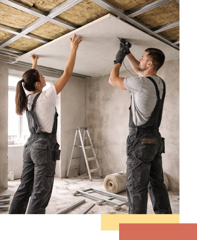 Звукоизоляция потолка из ГКЛ в Михайловке профессионально и надежно