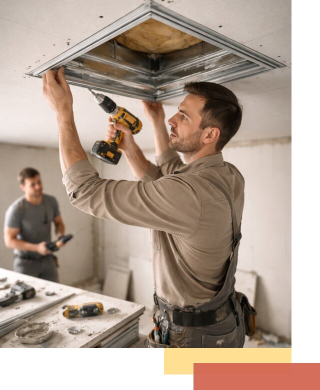 Монтаж люка в потолок из ГКЛ в Михайловке