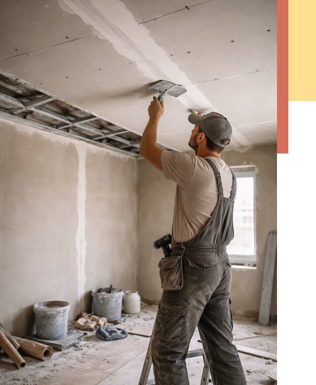 Ремонт потолка из гипсокартона в Михайловке от 661 руб./м² — быстро и недорого | ОТДЕЛОЧНИК-Мхл