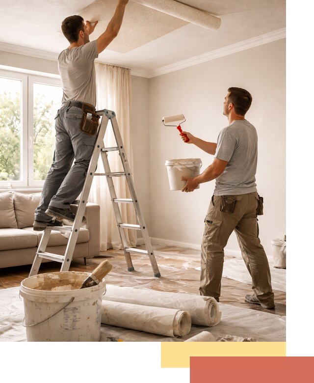 Поклейка обоев на потолок в Михайловке — качественно и быстро