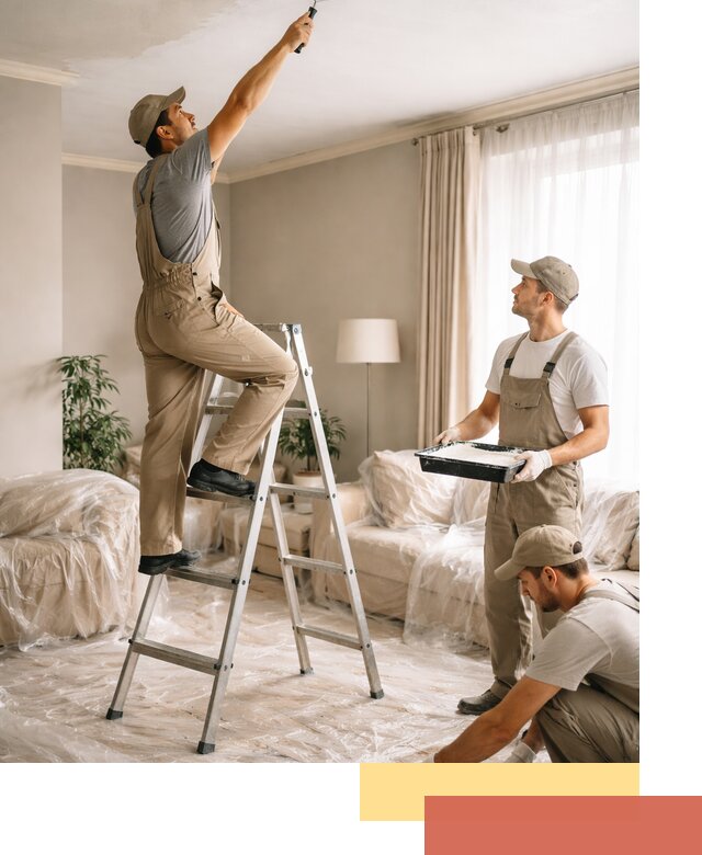 Покраска потолков акриловой краской в Михайловке качественно и быстро