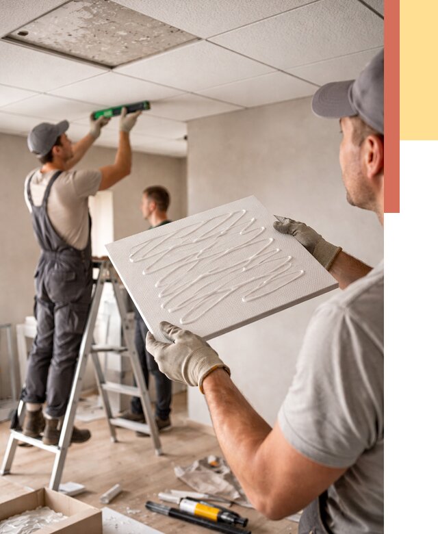 Монтаж потолочной плитки в Михайловке от 4575 руб. — быстро и недорого | ОТДЕЛОЧНИК-Мхл