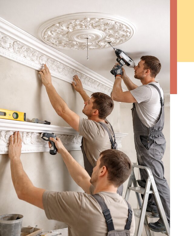 Монтаж лепнины на потолок в Михайловке от 3253 руб. быстро и недорого | ОТДЕЛОЧНИК-Мхл