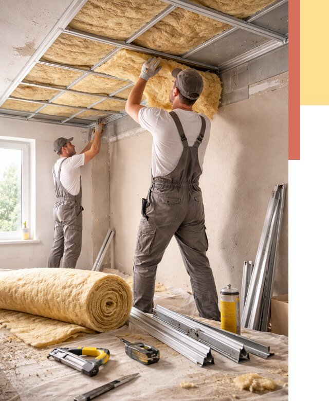 Утепление потолка в Михайловке от 7320 руб/м2 — недорого, быстро, под ключ | ОТДЕЛОЧНИК-Мхл