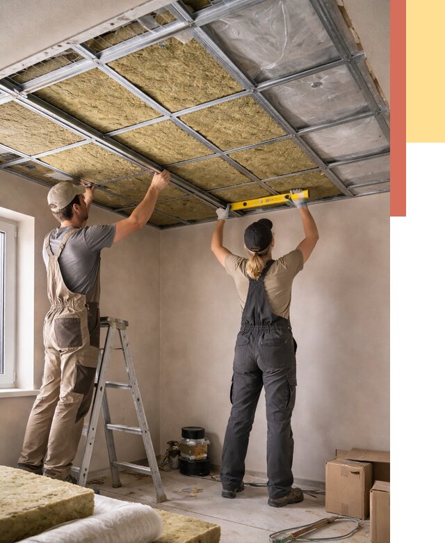 Шумоизоляция потолка в Михайловке от 1271 руб. под ключ — услуги ОТДЕЛОЧНИК-Мхл