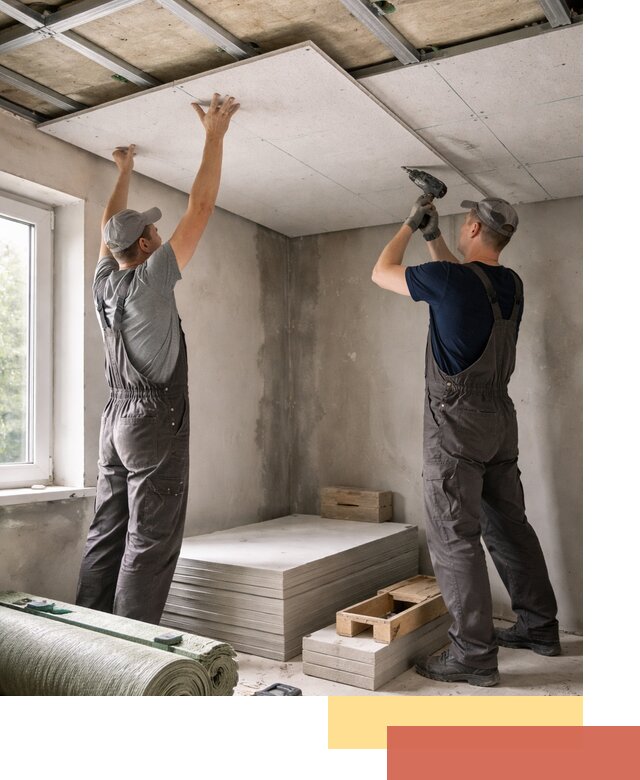 Шумоизоляция потолка панелями ЗИПС в Михайловке